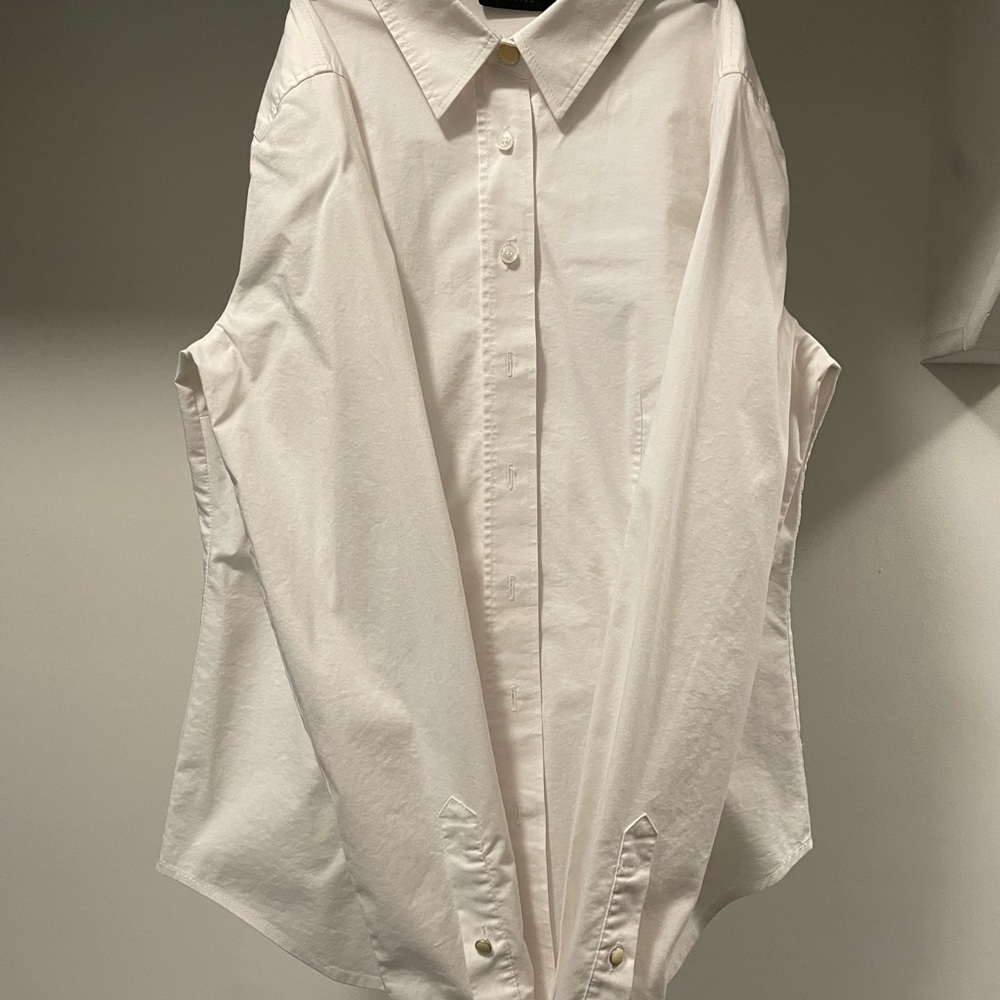 New York & Company Stretch White Dress Shirt